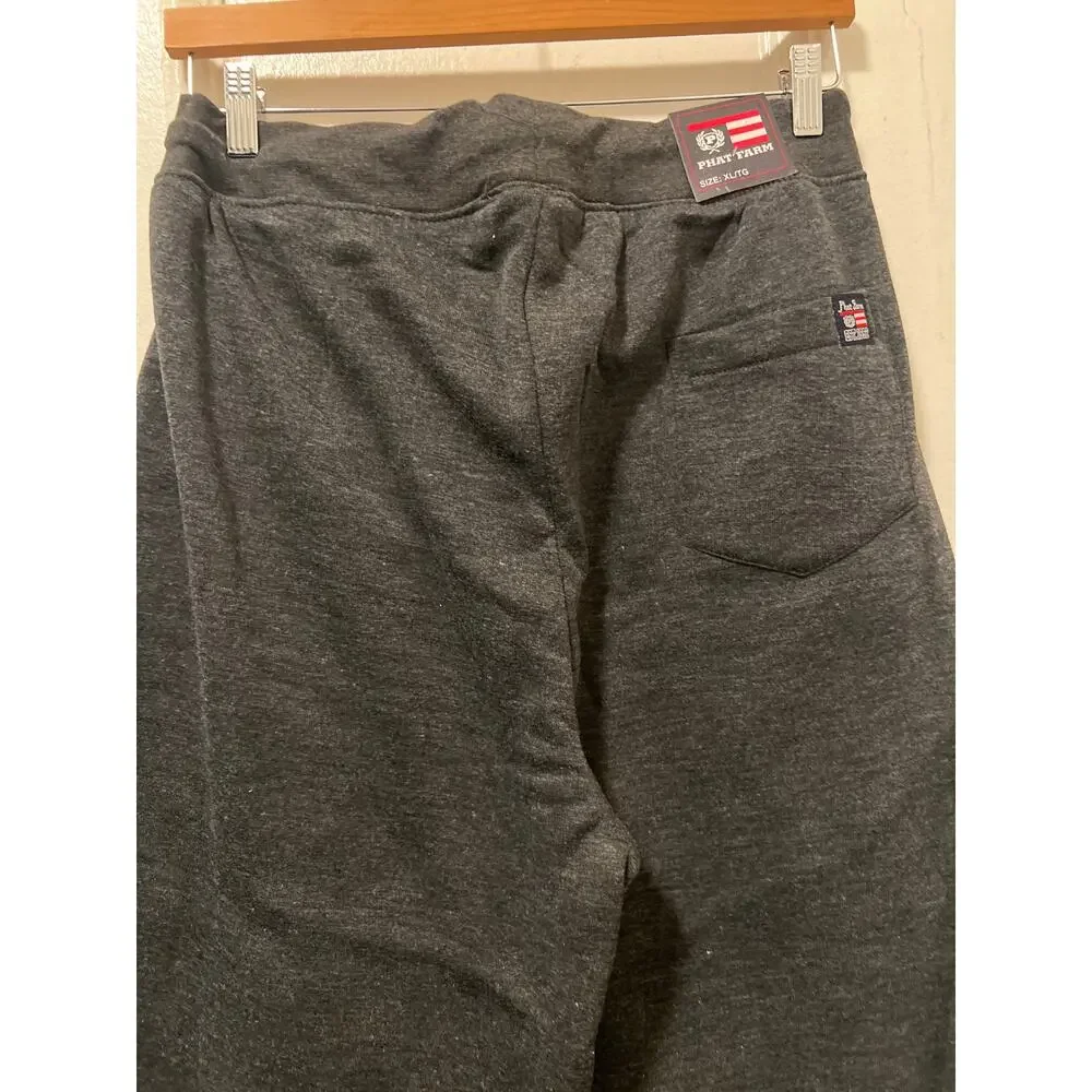 Phat Farm Jogger Sweatpants with Pockets Gray NWT Size XL